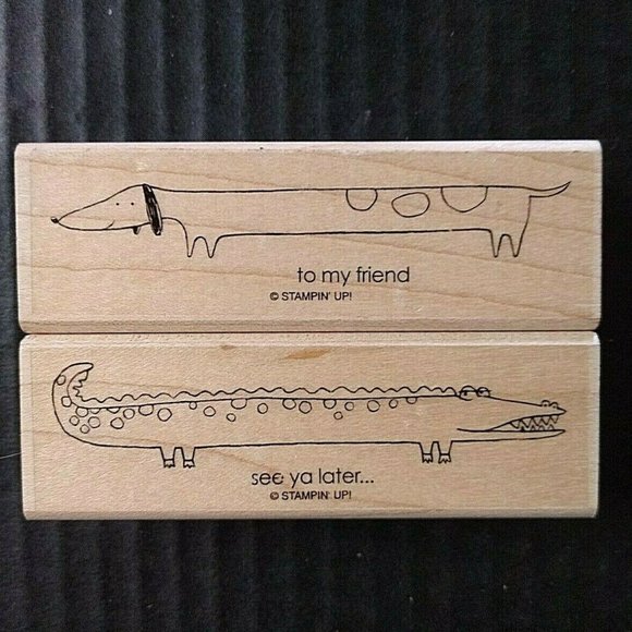 Stampin' Up Rubber Stamps Lot Long Fellows